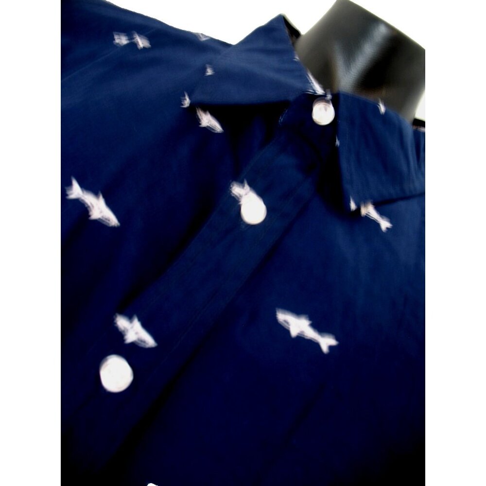 PaperDenim&Cloth Fishing Shirt Men's 4XL Blue Short SL Button Down